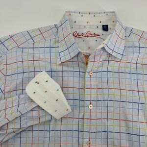 Robert‎ Graham Mens 2XL Long Sleeve Button Down Shirt Multicolor Plaid Rare